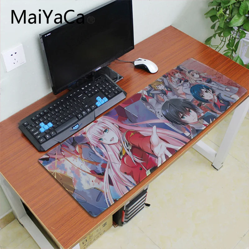 Maiyaca darling in the franxx резиновый коврик для мыши на стол игровой коврик для мыши для ноутбука ноутбук большой коврик для мыши геймер Настольный коврик - Цвет: Lock Edge 30X90cm