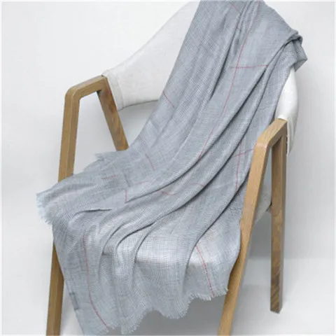 light grey Большой размер, кашемир, Женский чехол, шарфы, шаль, Пашмина, 90x200 см, маленькая кисточка, темно-серый, 3 цвета - Цвет: light grey