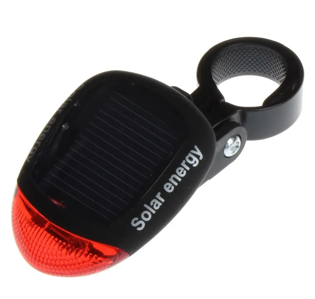 Bike Light Solar Powered LED Rear Flashing Tail for Bicycle Cycling Lamp Safety Warning Accessories | Спорт и развлечения