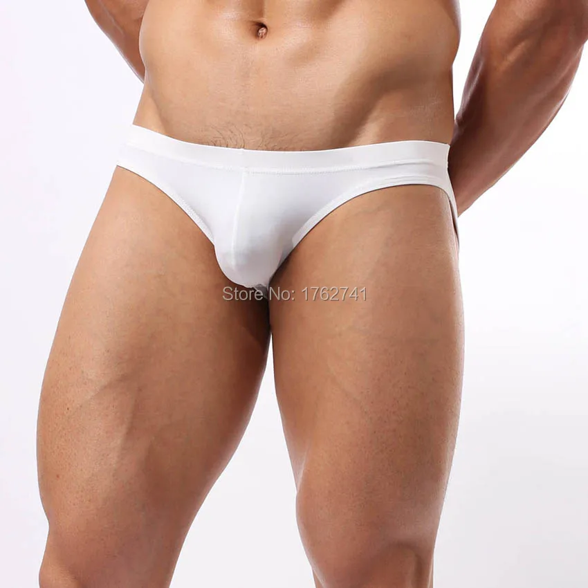 Мужские удобные мужские трусы из спандекса мягкие для геев шелковистые бикини|gay
