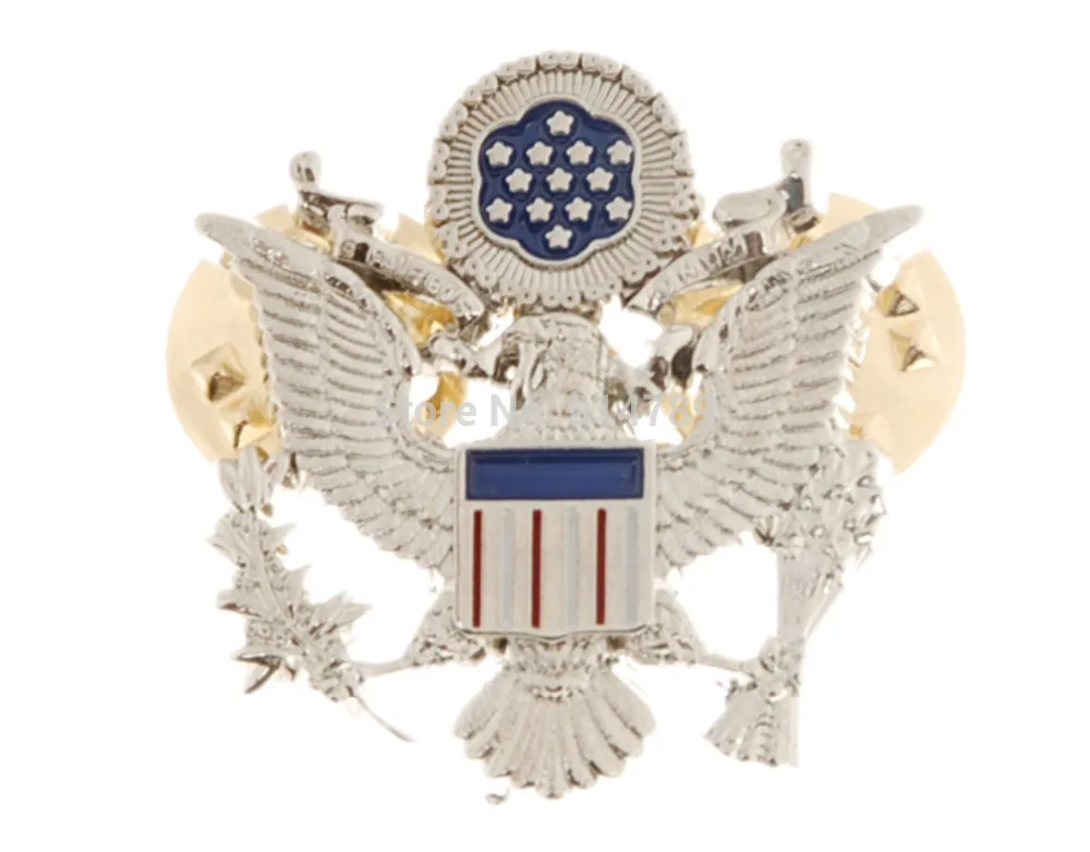 

WWII США офицера плеча Орел небольшой знак INSIGNIA булавки серебро