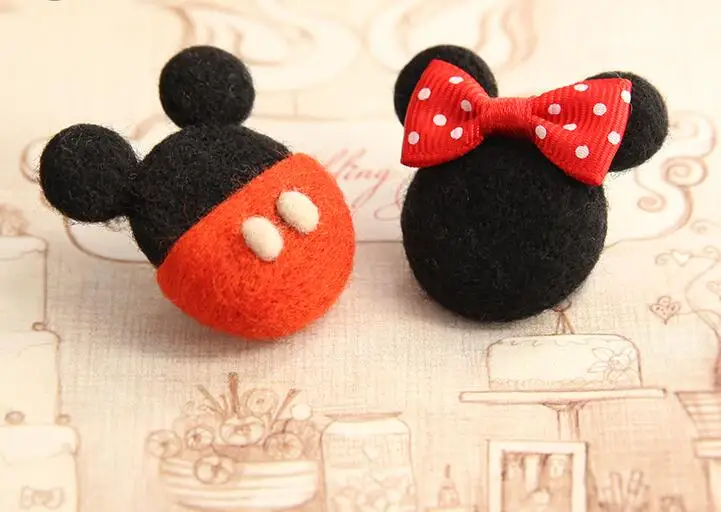 Пара брошь шерсть для валяния Вязание комплект мыши войлочные ремесло питания