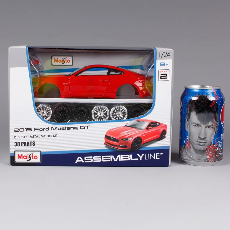 Сборная модель автомобиля Maisto 1:24 2015 Ford Mustang GT 5 0 литой автомобиль сделай сам новая