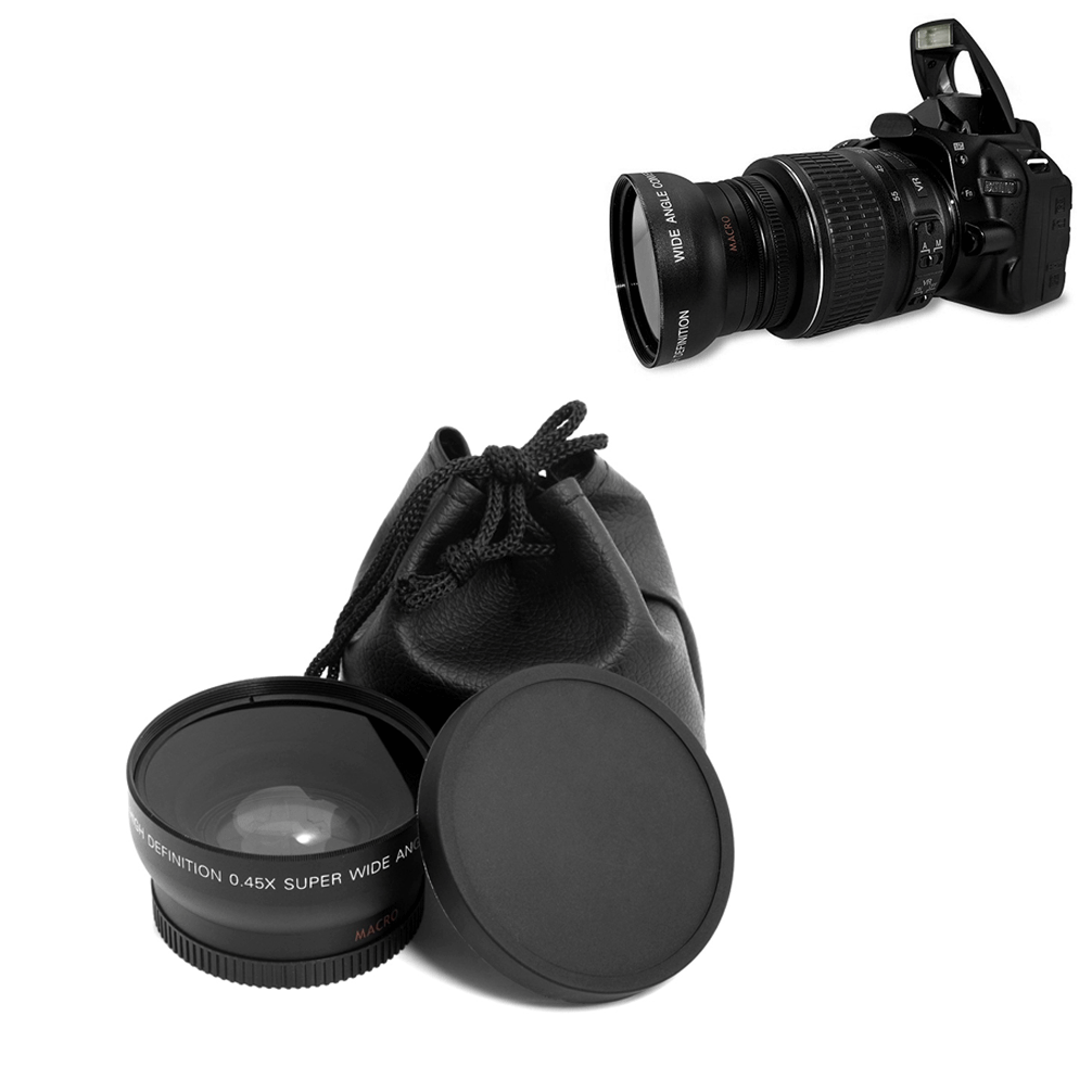 HD 52 мм 0.45x Широкоугольный объектив с макрообъективом для Canon Nikon sony Pentax 52 мм DSLR камеры