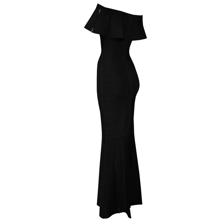 Женское Трикотажное вечернее платье-русалка длинное облегающее Платье макси с