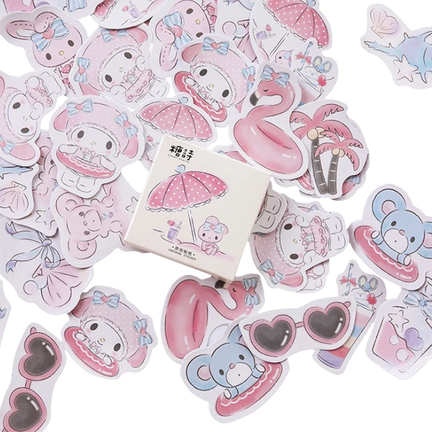 45 фотографий милый кролик Приморская фотография стикер самоклеящаяся наклейка |