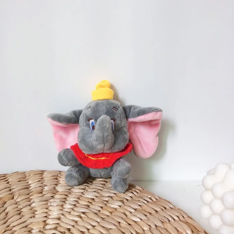12 см Подвеска Dumbo Peluche, Мультяшные мягкие животные, игрушечные Слоны, плюшевые игрушки для детей, детская сумка для девочек, брелок для ключей