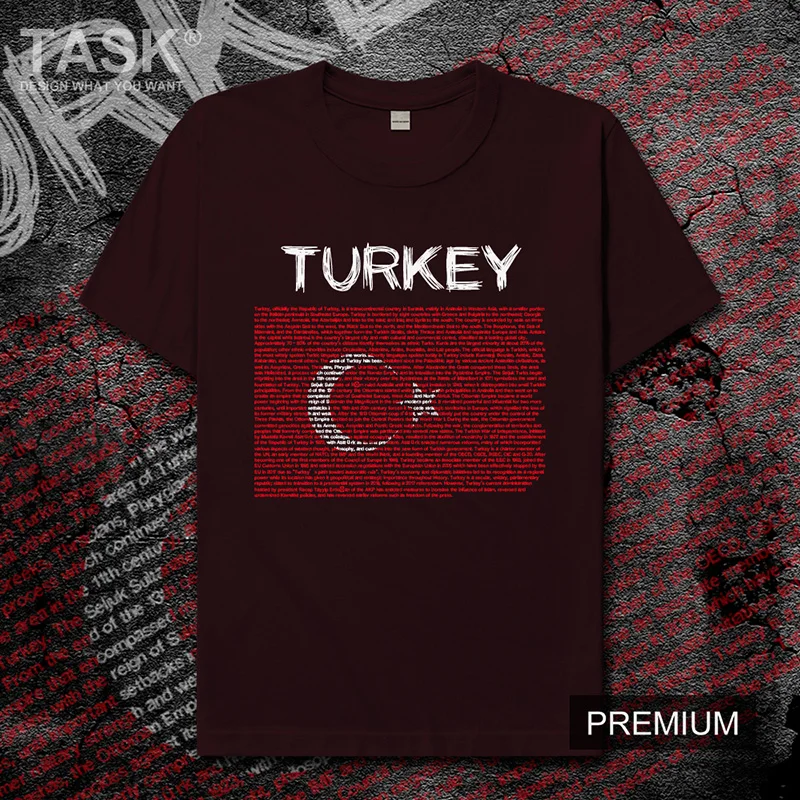 Turkey TUR Мужская футболка Новые Топы одежда с коротким рукавом свитшот