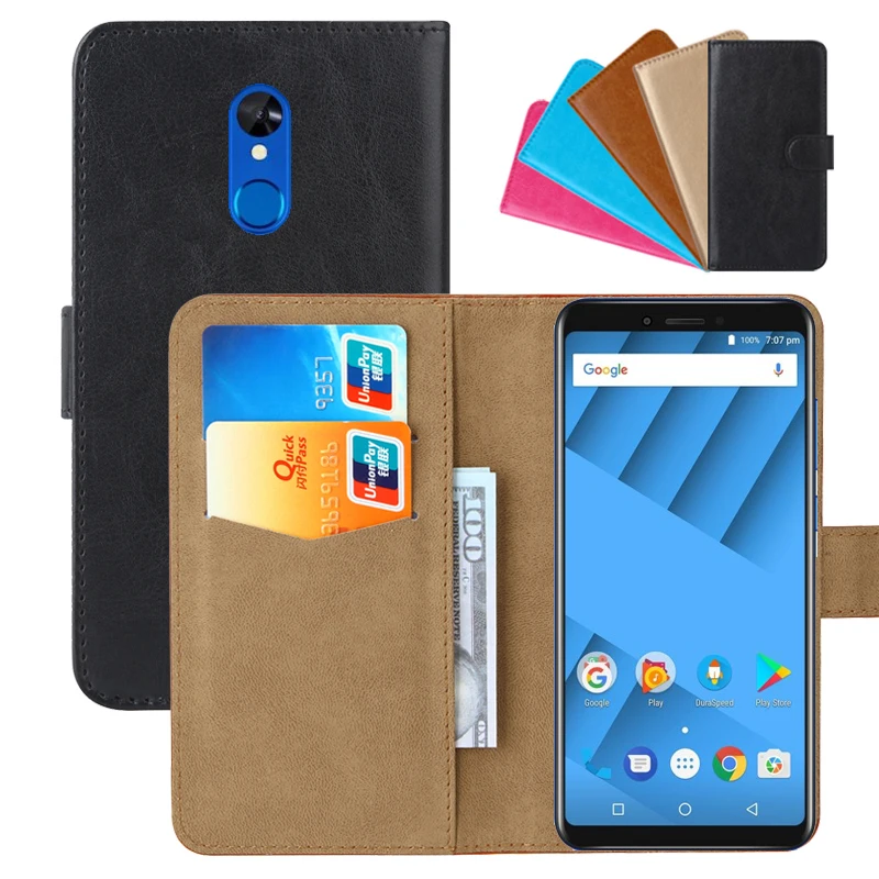 

Luxury Wallet Case For Vernee M6 PU Leather Retro Flip Cover Magnetic Fashion Cases Strap