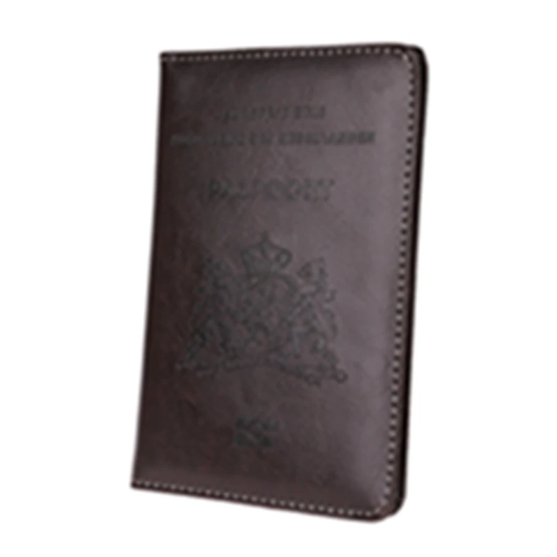 CF New Men Women Travel Leather Passport Card Cover Holder Case Protector Organizer Simple Design Casual Card Holder - Цвет: CF