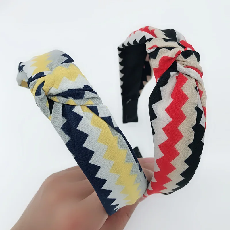 

Exquesite Plastic Hair HoopCloth Wide Comfortable 1PC Soft Flower Beautiful Strip 10 Colors Cross Girls Wedding Party Headband
