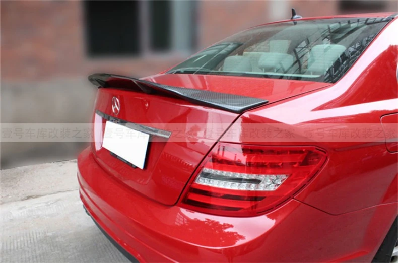 Спойлер из углеродного волокна крыло для Mercedes Benz C Class W204 C63 Coupe C200 C180 C260 C300 2008 2014 2/4