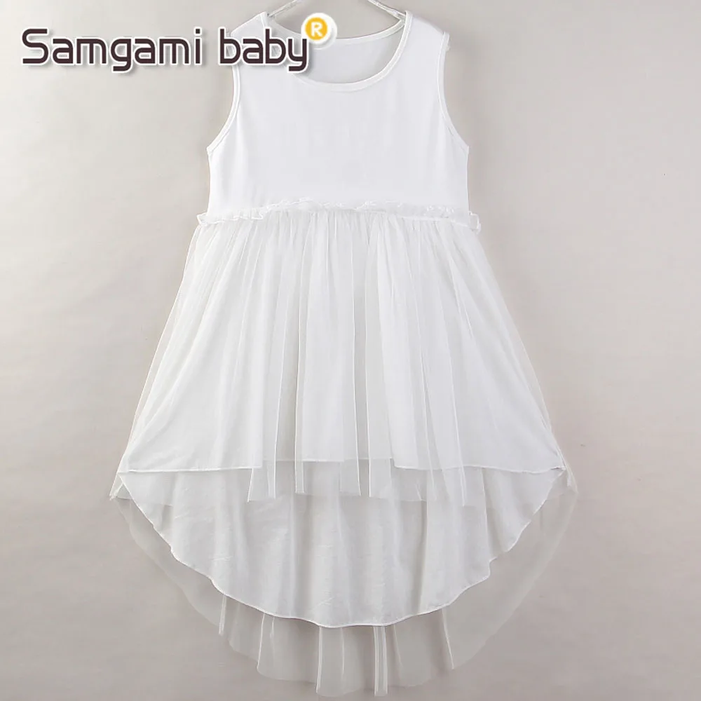 Одежда SAMGAMI для родителей и детей белая сетчатая жилетка из пряжи топы семейная