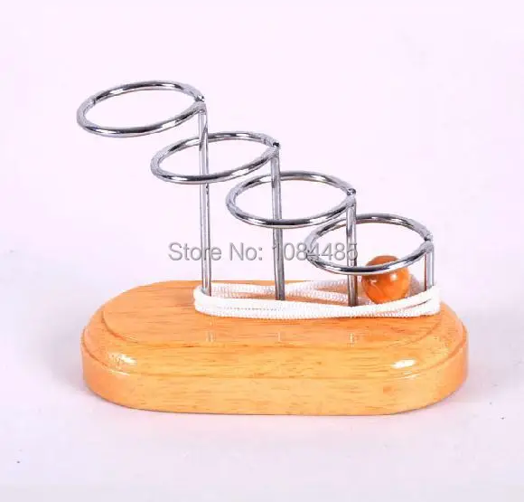 Классические 3D металлические деревянные головоломки IQ Brain Teaser канатные Пазлы