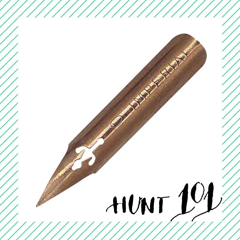 Hunt 101 Spencerian script медный латинский английский каллиграфия Dip ручка перо speedball hunt 22 56 99 101 513 - Цвет: Hunt 101