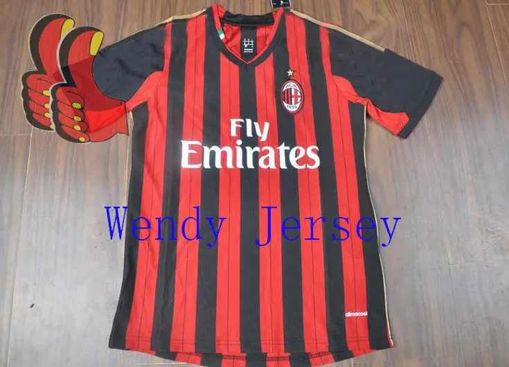 A+++ Italy AC MILAN 2013 2014 Thailand Home Red Away White 3RD Gold Golden Soccer Jersey Blank Football Shirt Custom Name|jersey guy|shirt girljersey