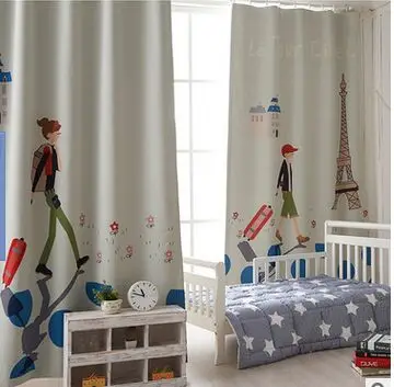 Современные затемняющие окна занавески с принтом для девочек и мальчиков