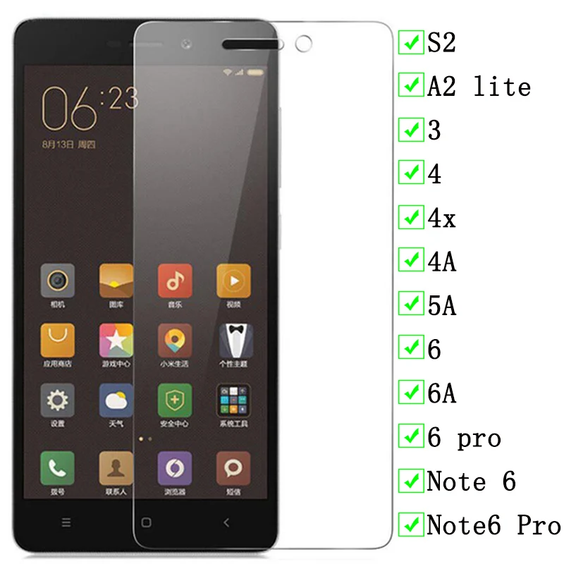 Стекло для xiaomi redmi 4 x стекло S2 A2 lite 3 4x 4A 5A 6 6A Note Pro свет на ksiomi remi 5 закаленное Защита