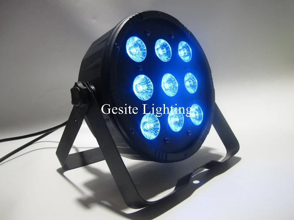 (24 шт./лот) 9 шт. * 12 Вт 4 в 1 RGBW/RGBA светодиодный прожектор Par высокого качества DMX512 7