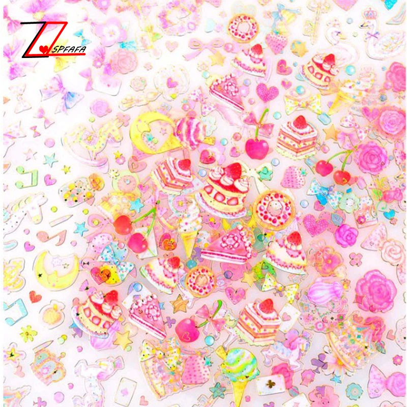 Zqspfafa милые животные мультфильм Bronzing Наклейки геометрический Справочник Дневник