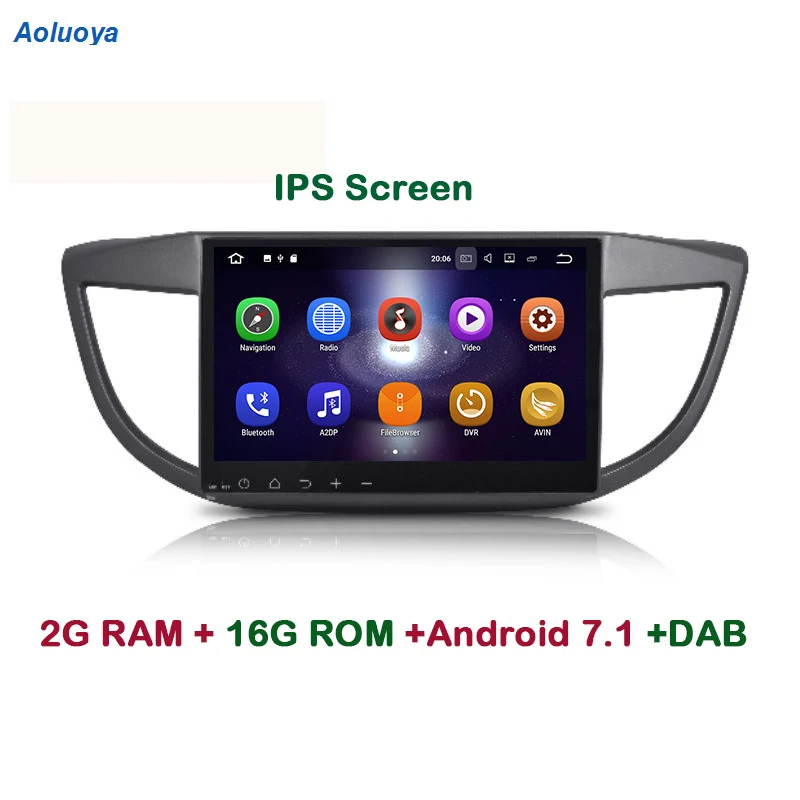 Aoluoya IPS 2 Гб RAM четырехъядерный Android 7 1 автомобильное радио GPS навигация для Honda CRV CR V