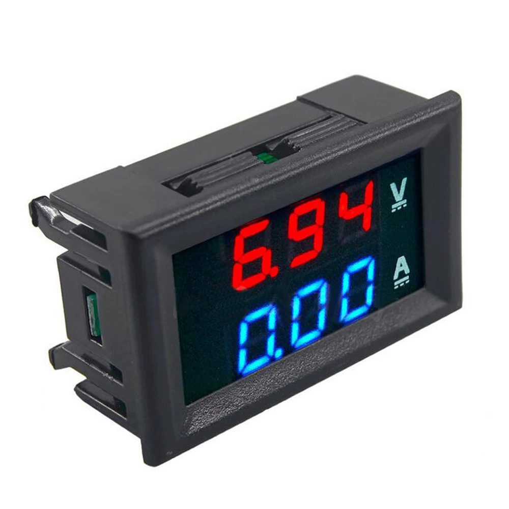 Автомобильный Красный Синий LED DC 0 100V/10A цифровой амперметр для мотоцикла вольт