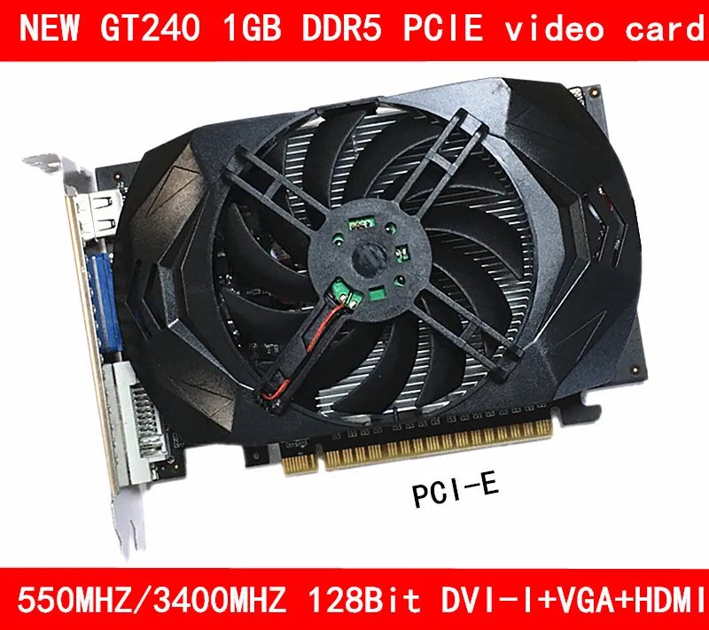 Видеокарта GT240 1 ГБ DDR5 VGA HDMI видеокарта для настольного компьютера и игр|Звуковые