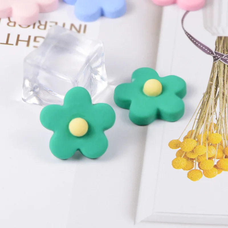 

20 Pcs/lot Cute Simulation Flowers Model Mini Statue Figurine Crafts Ornament Miniatures Phone Pendant Necklace Earring DIY