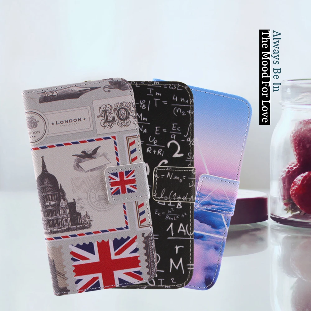 Роскошный Новый Прибытия Мультфильм Окрашенные Pattern PU Кожаный Бумажник Слот Для