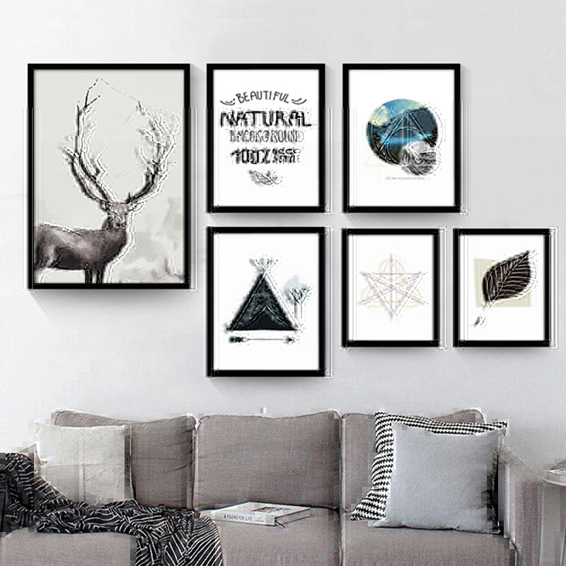 Ручная роспись красочные картины с перьями настенная живопись Картина на холсте