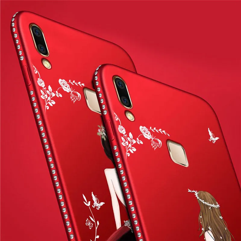Чехол для VIVO V15 V9 X21i Y71 V7 Y73 V11 Y83 Y97 V11i X23 X20 Plus богиня девушка Бриллиантовая задняя