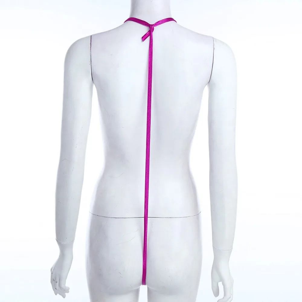 Сексуальное женское нижнее белье из лакированной кожи, боди, открытый бюст, открытая спина, комбинезоны с вырезами, сексуальные пижамы, ночное белье, боди