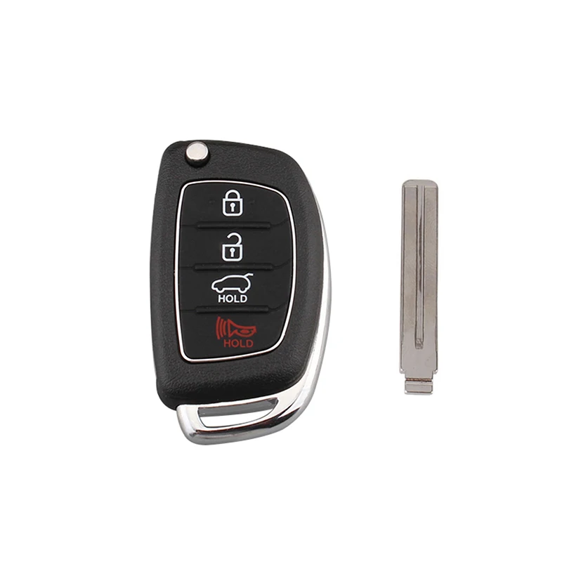 BHKEY 3/4 кнопки Замена складной Автомобильный ключ оболочка для Mistra hyundai HB20 SANTA FE IX35 IX45 Accent I40 чехол для дистанционного ключа Fob
