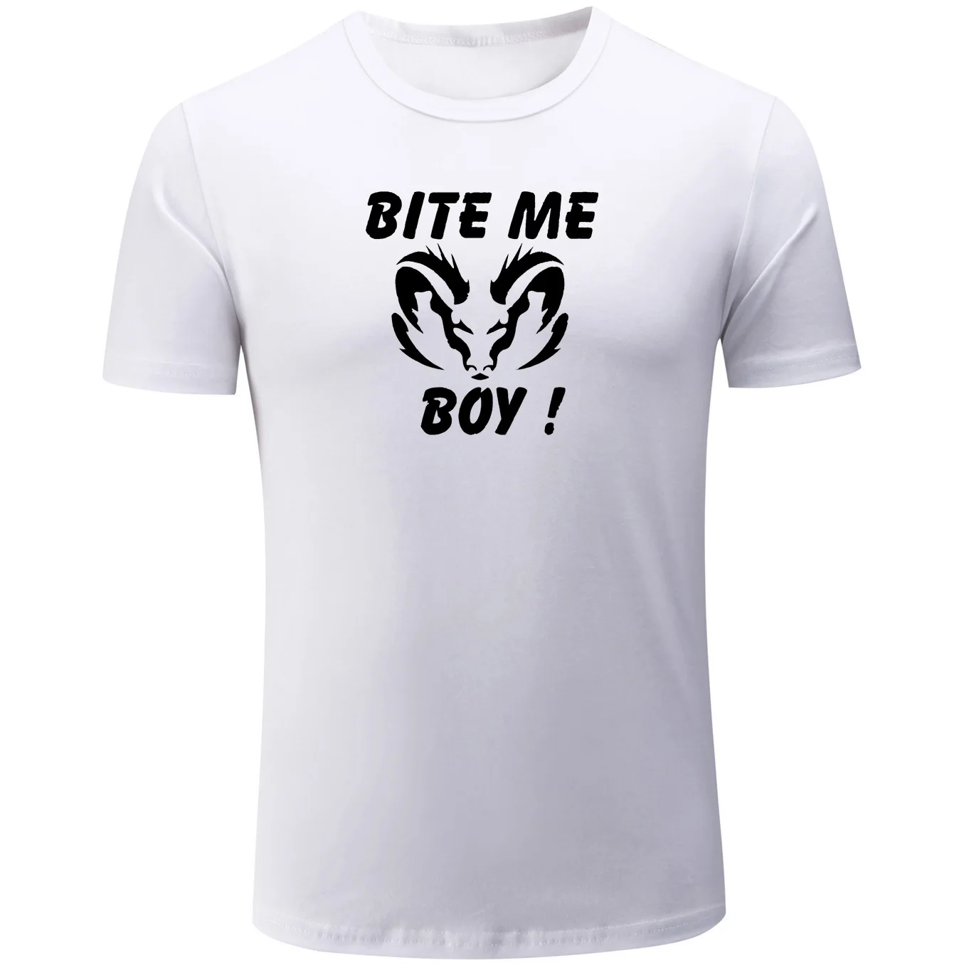 Футболка унисекс с коротким рукавом и принтом Bite Me|Мужские футболки| |