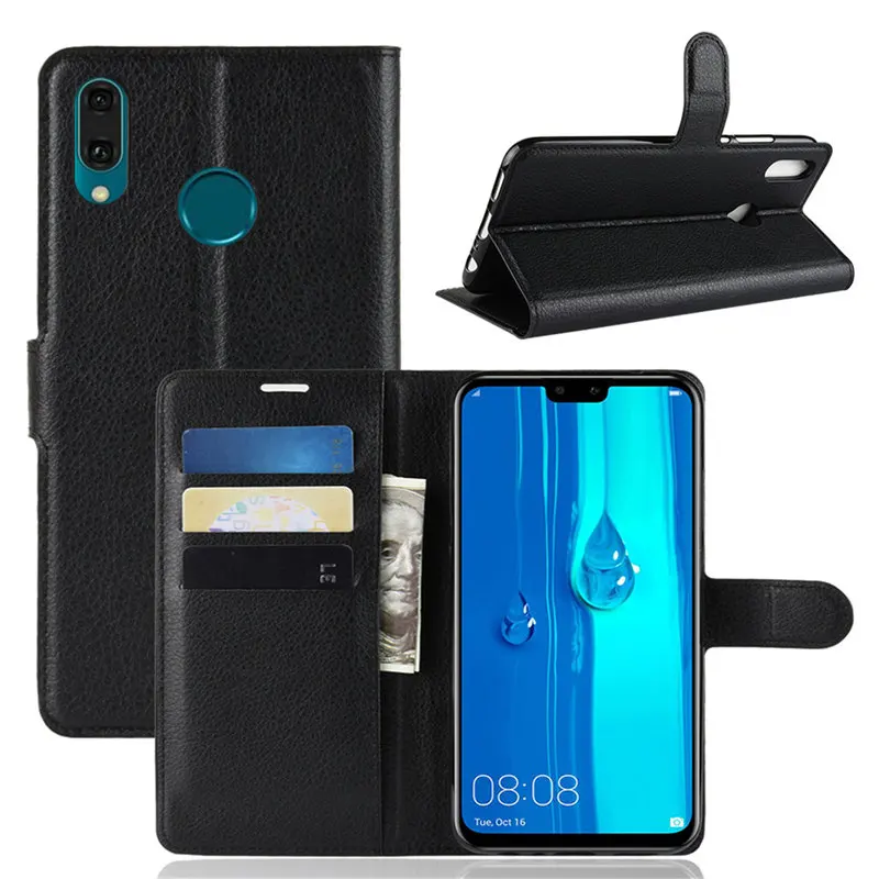 Для huawei Y9 2019 чехол из искусственной кожи с анти-шок защиты Функция держатель для