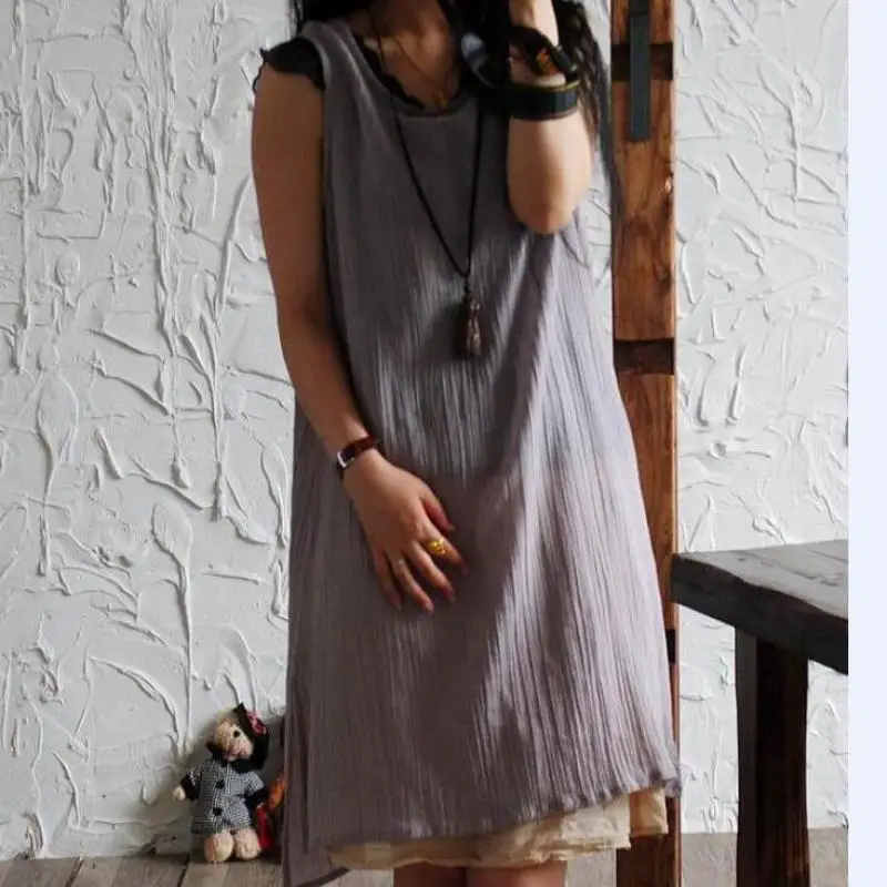 Летние платья размера плюс 2020 короткое однотонное женское асимметричное платье