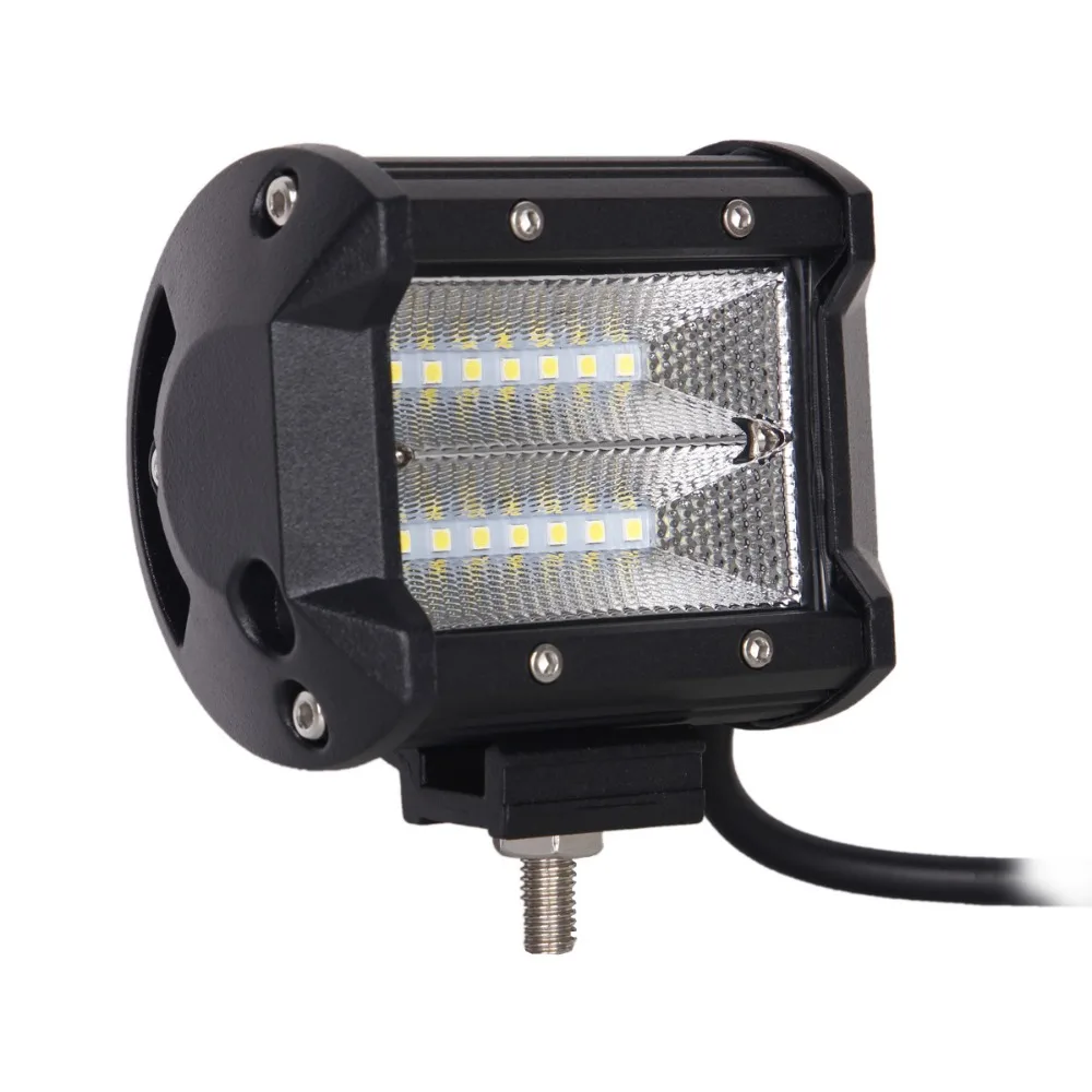 ECAHAYAKU 1x4 дюйма светодиодный рабочий светильник 12 В 48 Вт луч потока 24 в 6000 К Led бар