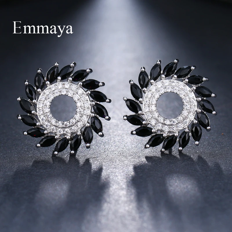 Женские серьги-гвоздики с фианитами Emmaya 6 цветов | Украшения и аксессуары
