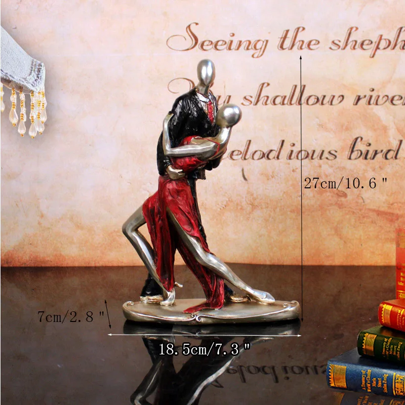 

Creative Home Soft Decoration European Retro Dancing Characters Desktop Resin Abstract Lovers Figurines Ornaments Wedding Gifts