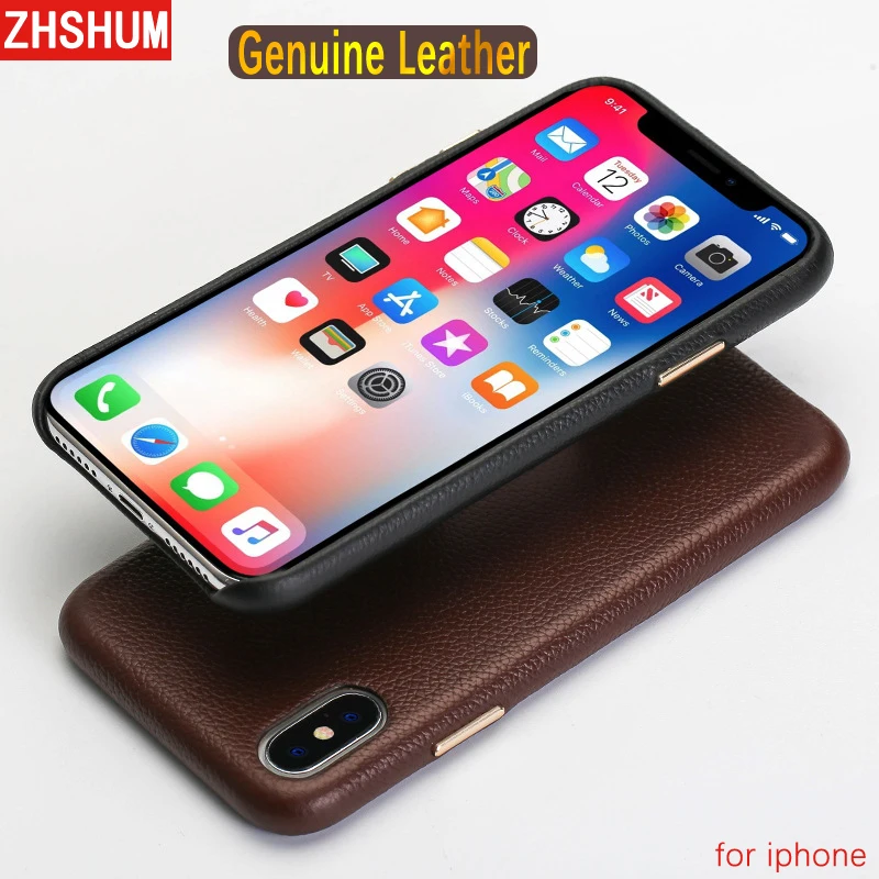Чехол из натуральной кожи для Iphone X 8 7 Plus XS MAX XR 6S роскошный ручной работы