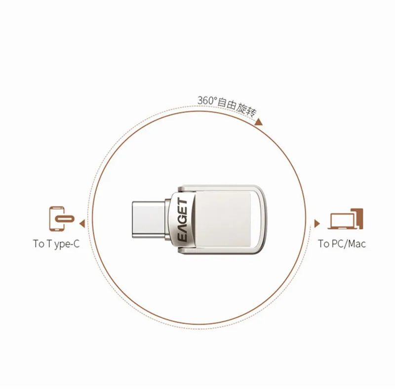 EAGET CU20 OTG USB флеш-накопитель 16 ГБ 32 ГБ 64 Гб USB 3,0 двойной мини-накопитель USB ключ Тип C Флешка 128 ГБ флеш-накопитель карта памяти