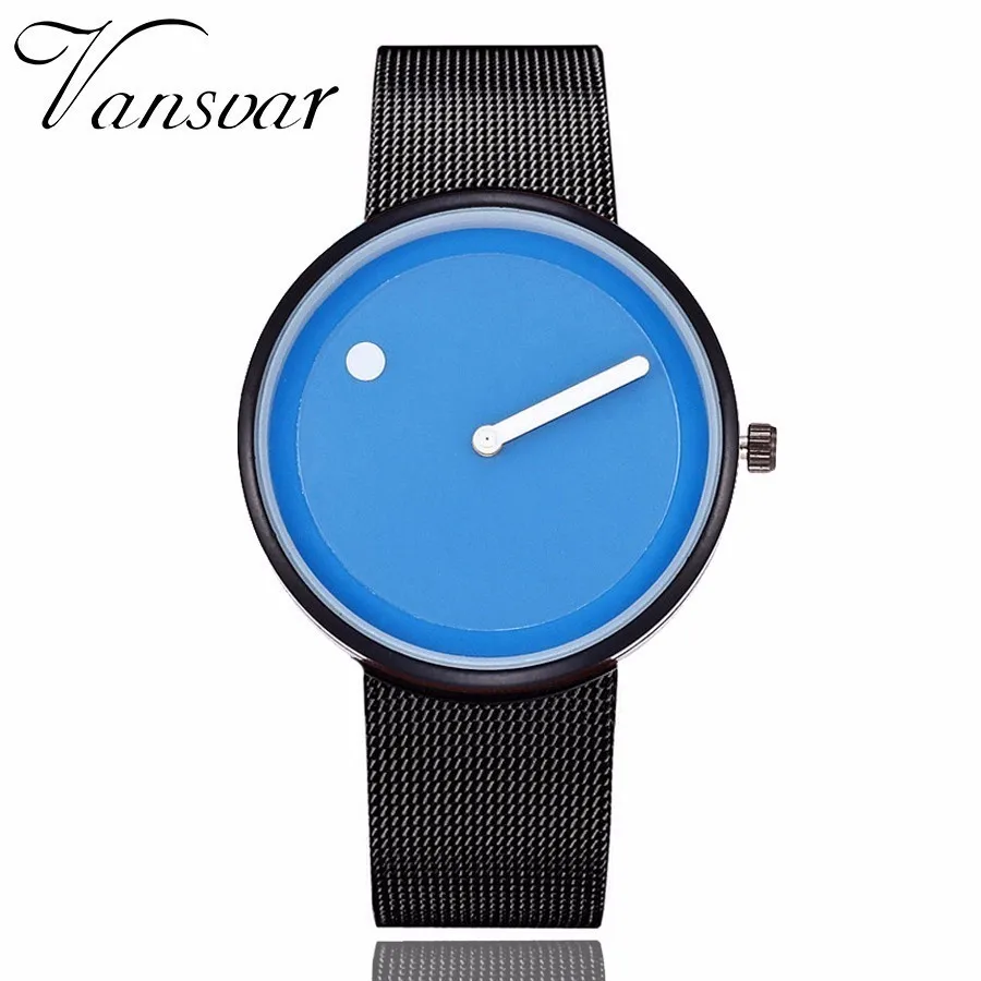 Часы наручные унисекс креативный дизайн кварцевые повседневные с сетчатым