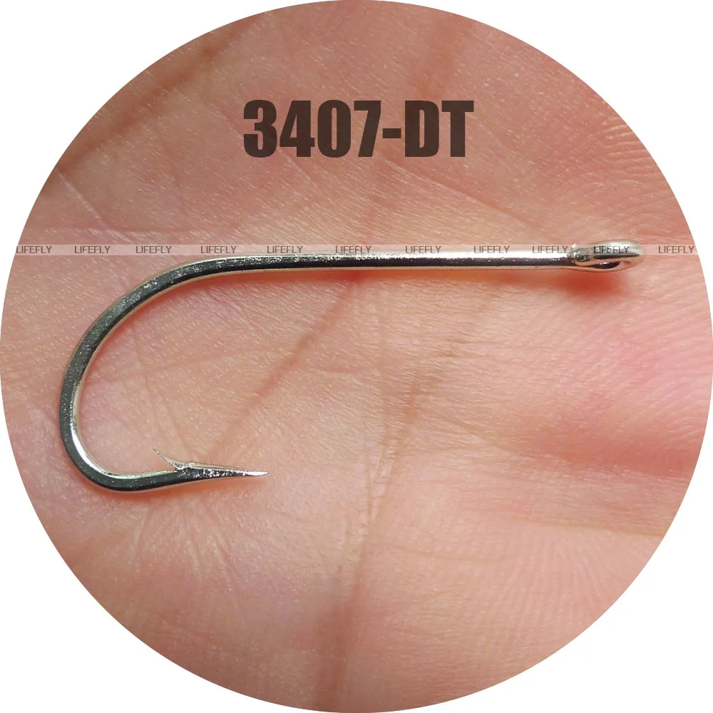 

3407-DT (3407D), 100 Fishing Hooks, O'Shaughnessy Duratin Hook, Fishing