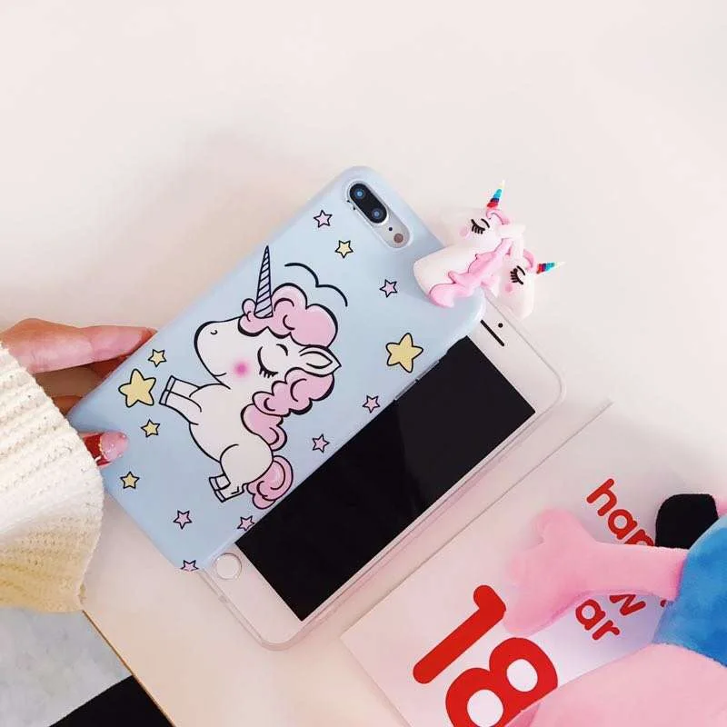 Zxtrby для iPhone X XS Max милый мультфильм Динозавр Единорог Мягкие TPU телефон чехол 6 6s 7 8