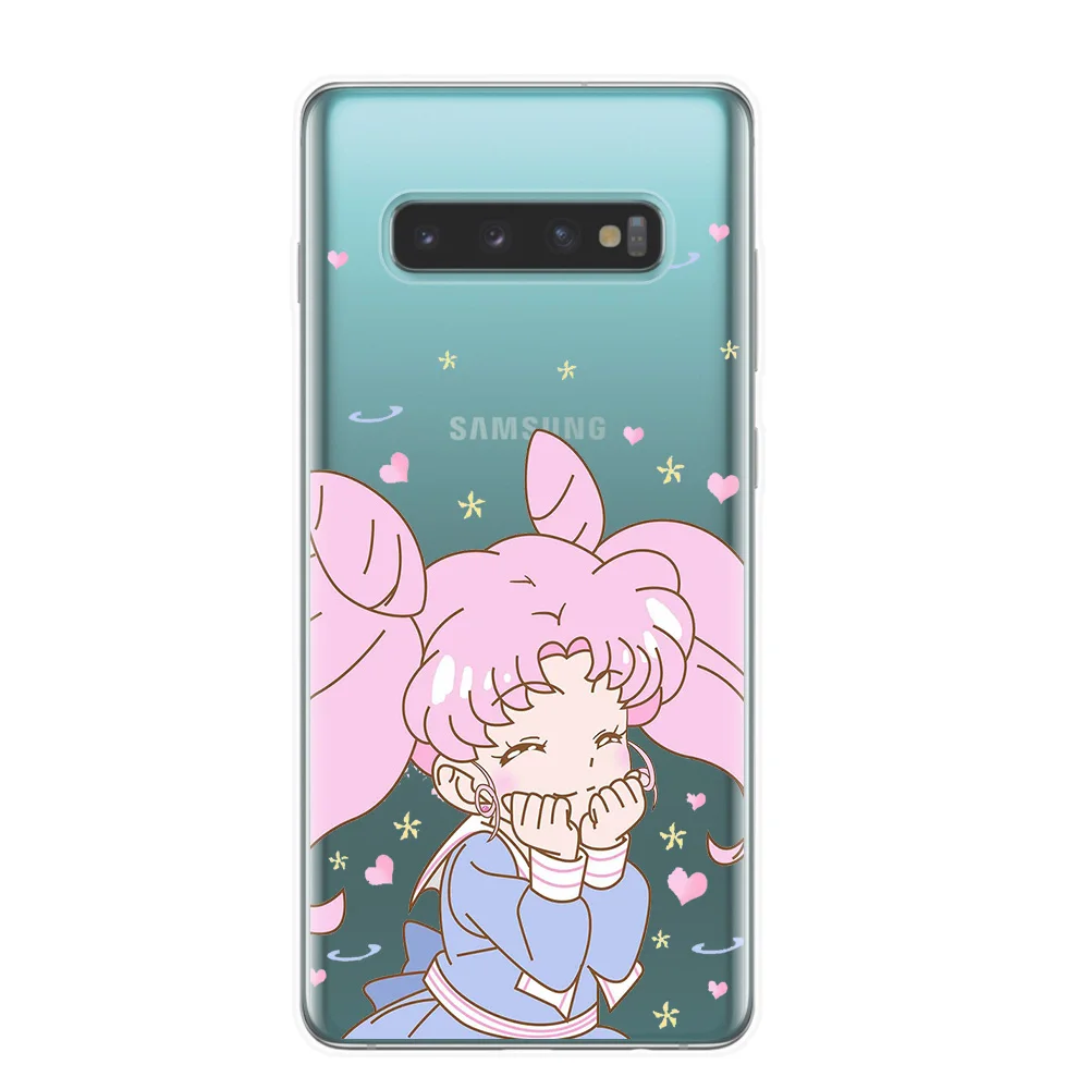 Чехол для Samsung Galaxy S10E S6 S7 Edge S8 S9 S10 Plus Lite 5G Note 8 9 M10 M20 M30 Kawaii Sailor Moon | Мобильные телефоны