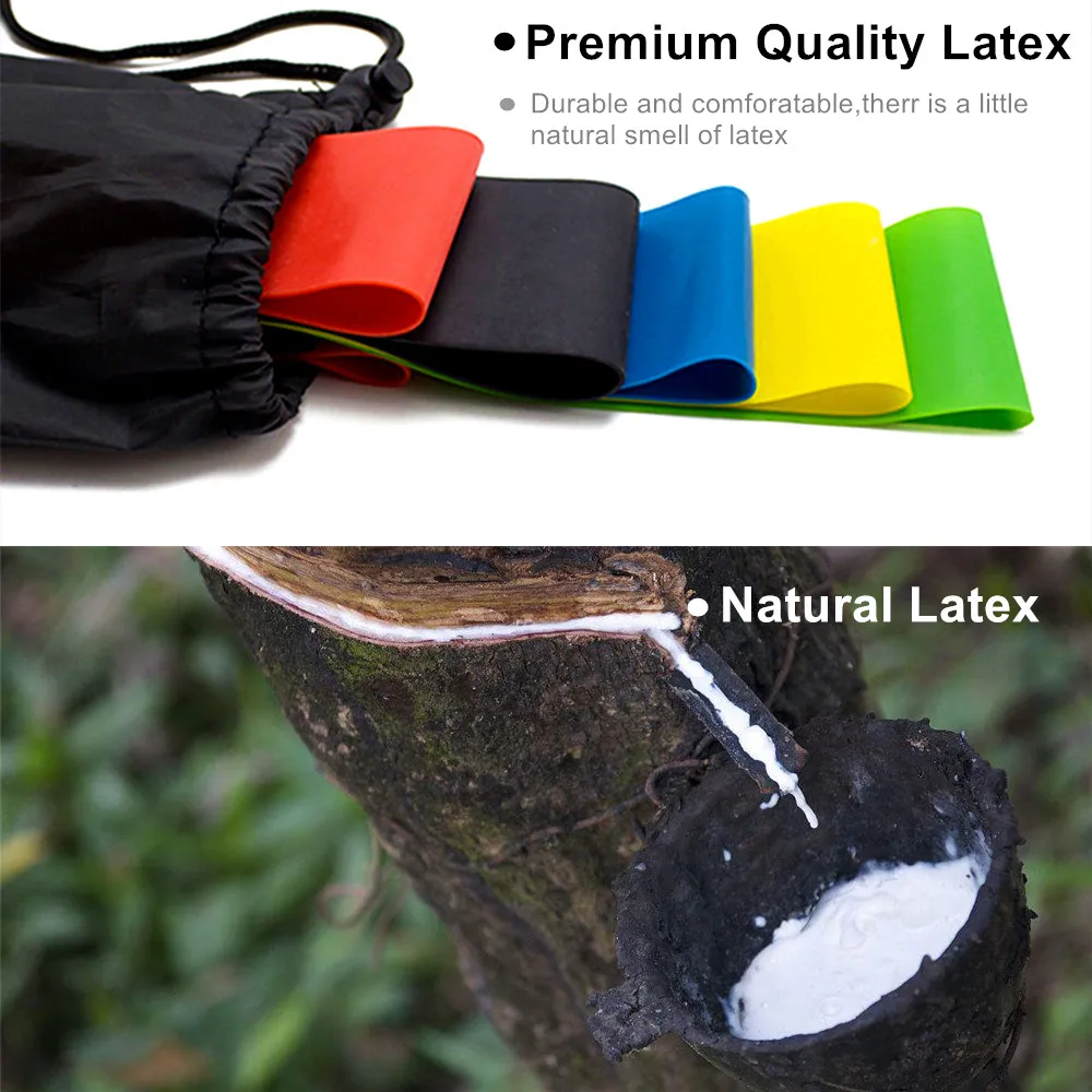 Эластичная лента из натурального латекса 5 уровней сопротивления|Эспандеры| |