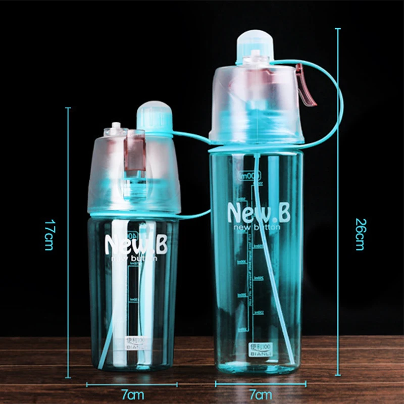 2019 New Arrival Plastic Water Bottle with Nozzle for Tour Outdoor 400ML 600ML My Bottles Drinkware Blue Pink Green Hot Selling | Дом и сад