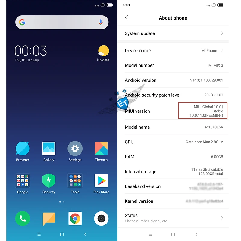 Глобальная версия Xiaomi mi x 3 6 GB 128 39 'ɺMOLED Snapdragon 845 мобильный телефон 2