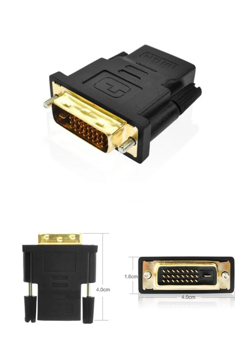 Felkin DVI в HDMI Кабель-адаптер 24k позолоченный штекер HDMI в DVI 24+ 1 Pin 1080P видео конвертер кабель для ПК HDTV проектор