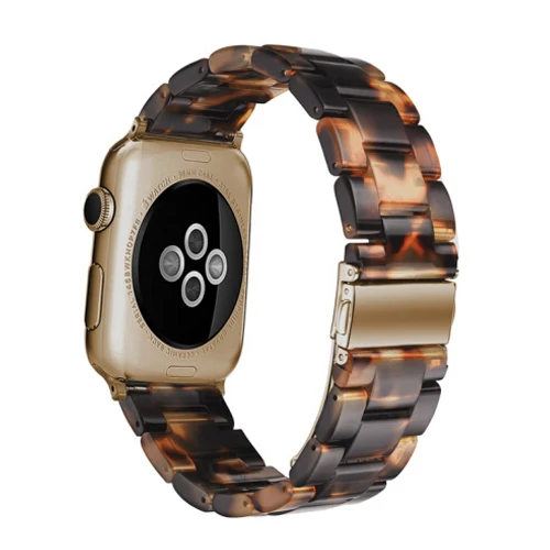 7 Браслет из смолы для apple watch 4, 5, ремешок 44 мм, 40 мм, 42 мм, 38 мм, ремешок из нержавеющей стали correa, ремешок для часов iwatch 5/4/3/2/1 - Цвет ремешка: 7